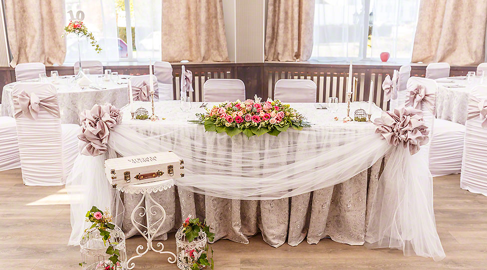 Festive table for the bride and groom