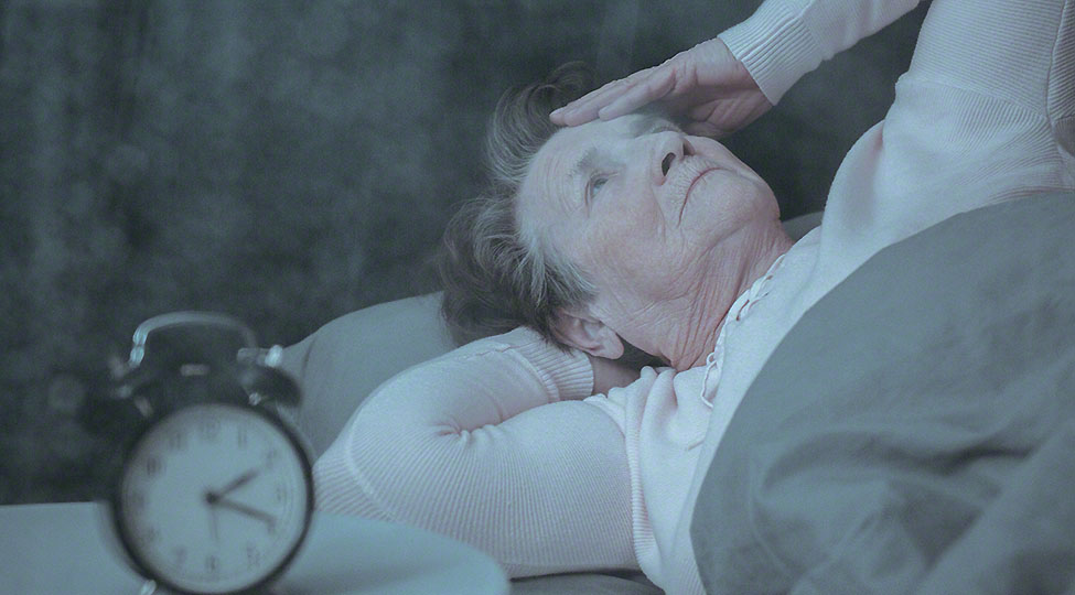 Senior woman having sleep disorder